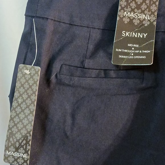 NWT Womens Massini Pull on Ankle Pant Navy Blue Size Small Skinny Midrise - Picture 9 of 15